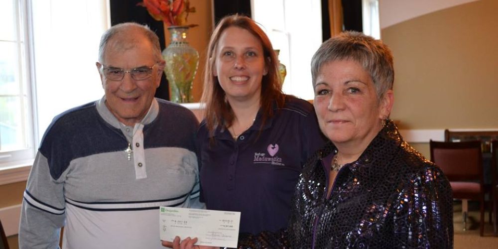 The Refuge Madawaska Shelter Inc receives an important cheque from the Madawaska SPCA